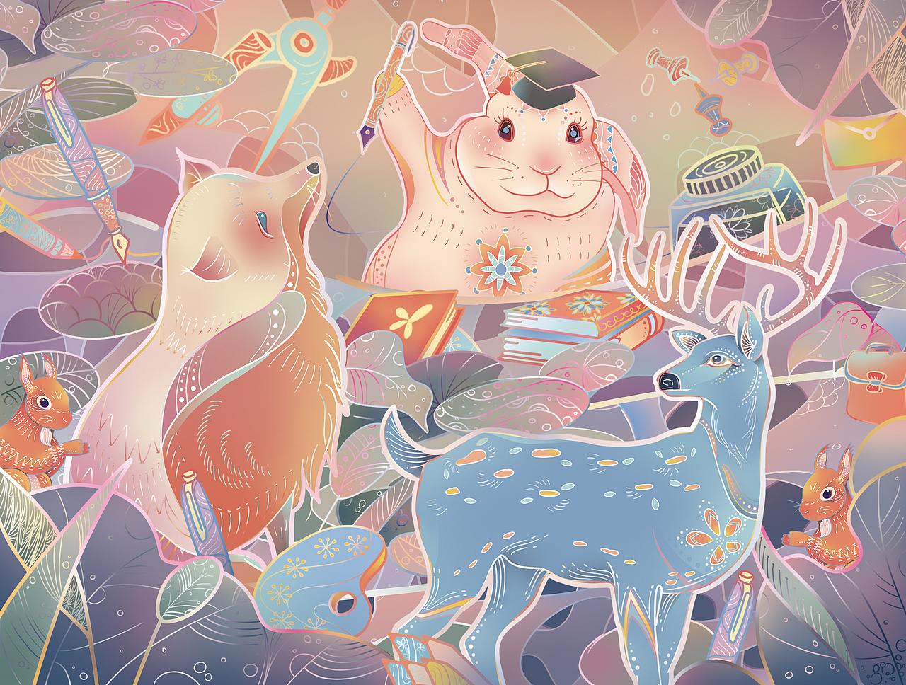 森林精靈（圖ZMjYzNzA2MDA4） - 商業(yè)插畫 - 站酷設(shè)計師圓圓子l_xy原創(chuàng)素材 - 站酷ZCOOL