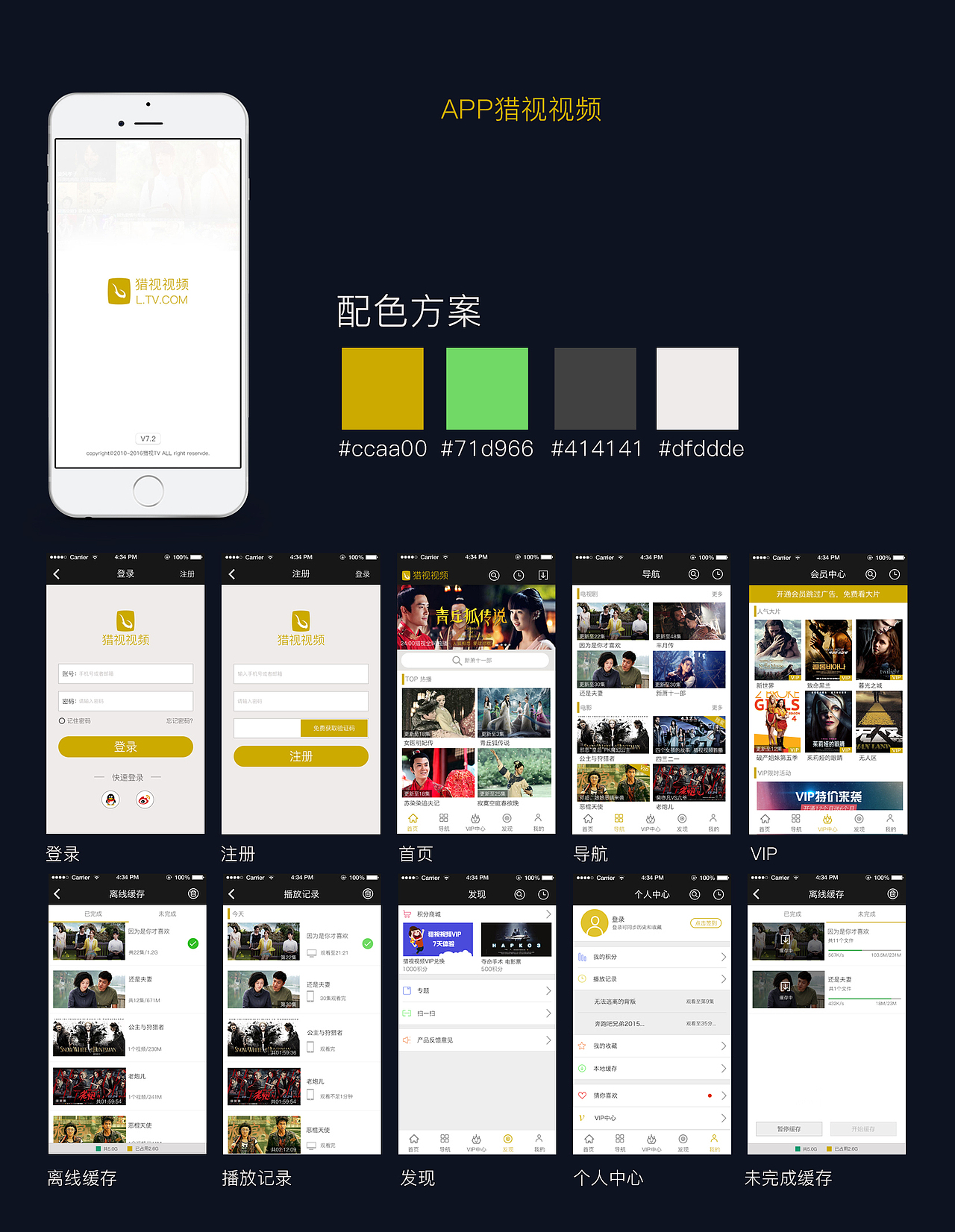 視頻APP（圖ZNDQ3MjMwMTI=） - APP界面 - 站酷設計師shadow_Ly原創(chuàng)素材 - 站酷ZCOOL