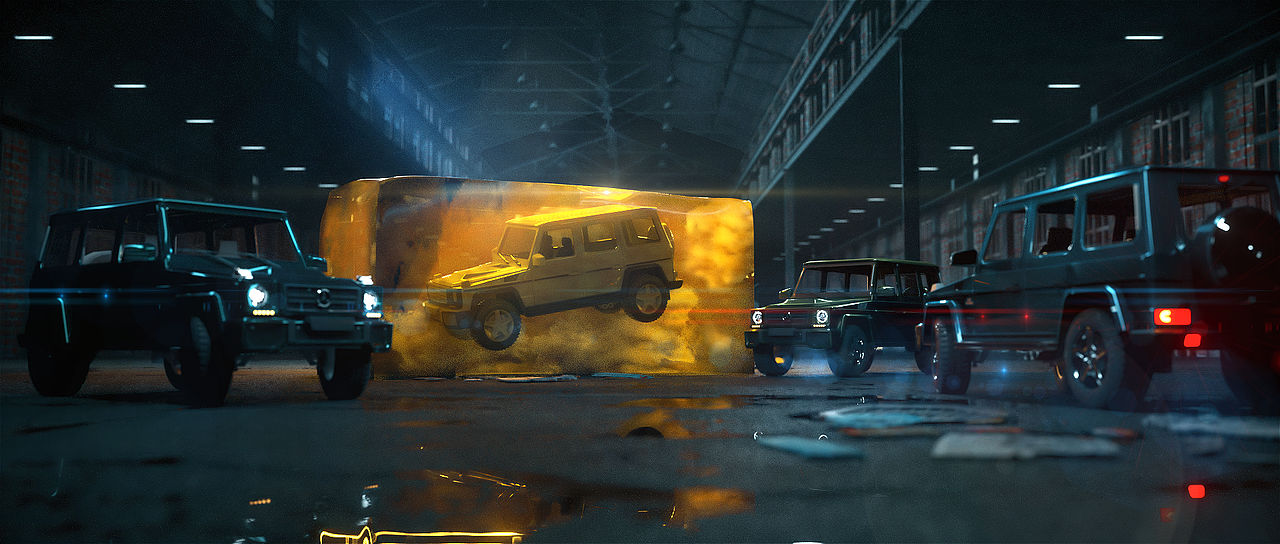 闲来撸图，梅赛德斯奔驰琥珀广告临摹（图ZMTI0OTE4MzY4） - 动画/影视 - 站酷设计师SuppreSS原创素材 - 站酷ZCOOL