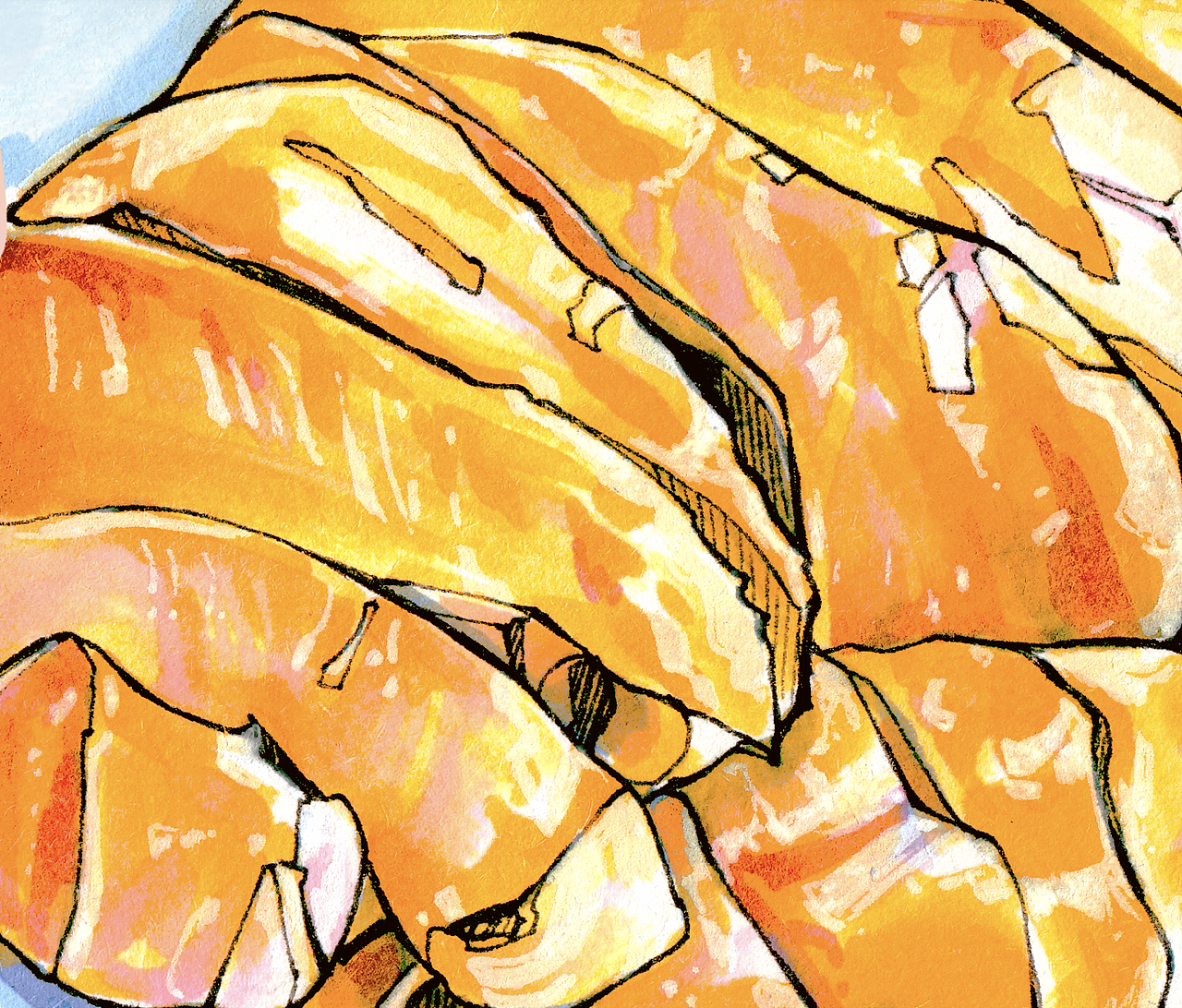 【耶小蓝X《福建画报》】长汀—客家菜之乡（图ZMjUzMzA0OTY0） - 商业插画 - 站酷设计师耶小蓝原创素材 - 站酷ZCOOL