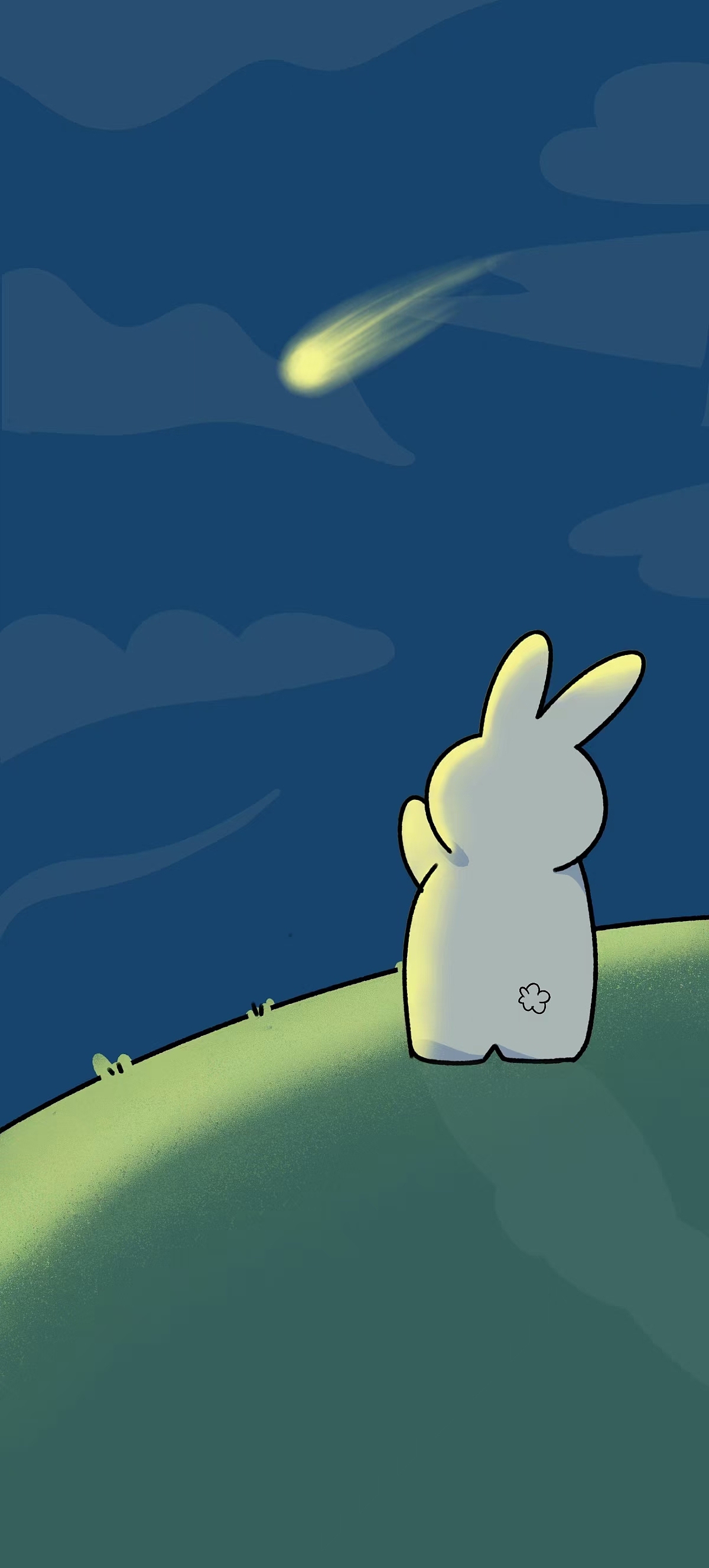 看流星的小兔子（图ZMzc1NTA4MTgw） - 儿童插画 - 站酷设计师绿蔷薇0825原创素材 - 站酷ZCOOL