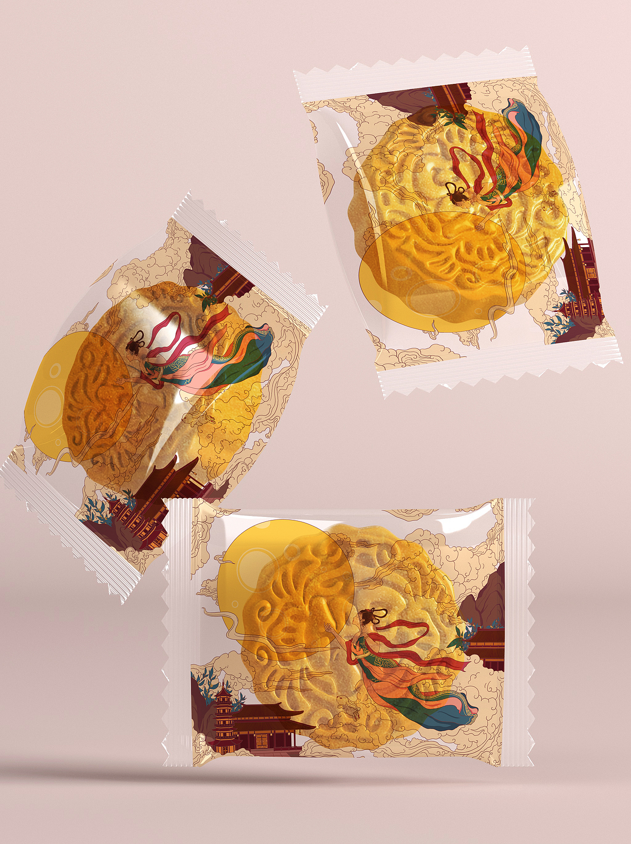 中秋|插画|嫦娥奔月|包装