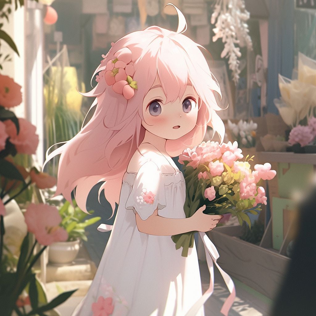 捧花女孩（图ZMzQ3MTYzMTAw） - AI作品 - 站酷设计师Z910522602原创素材 - 站酷ZCOOL