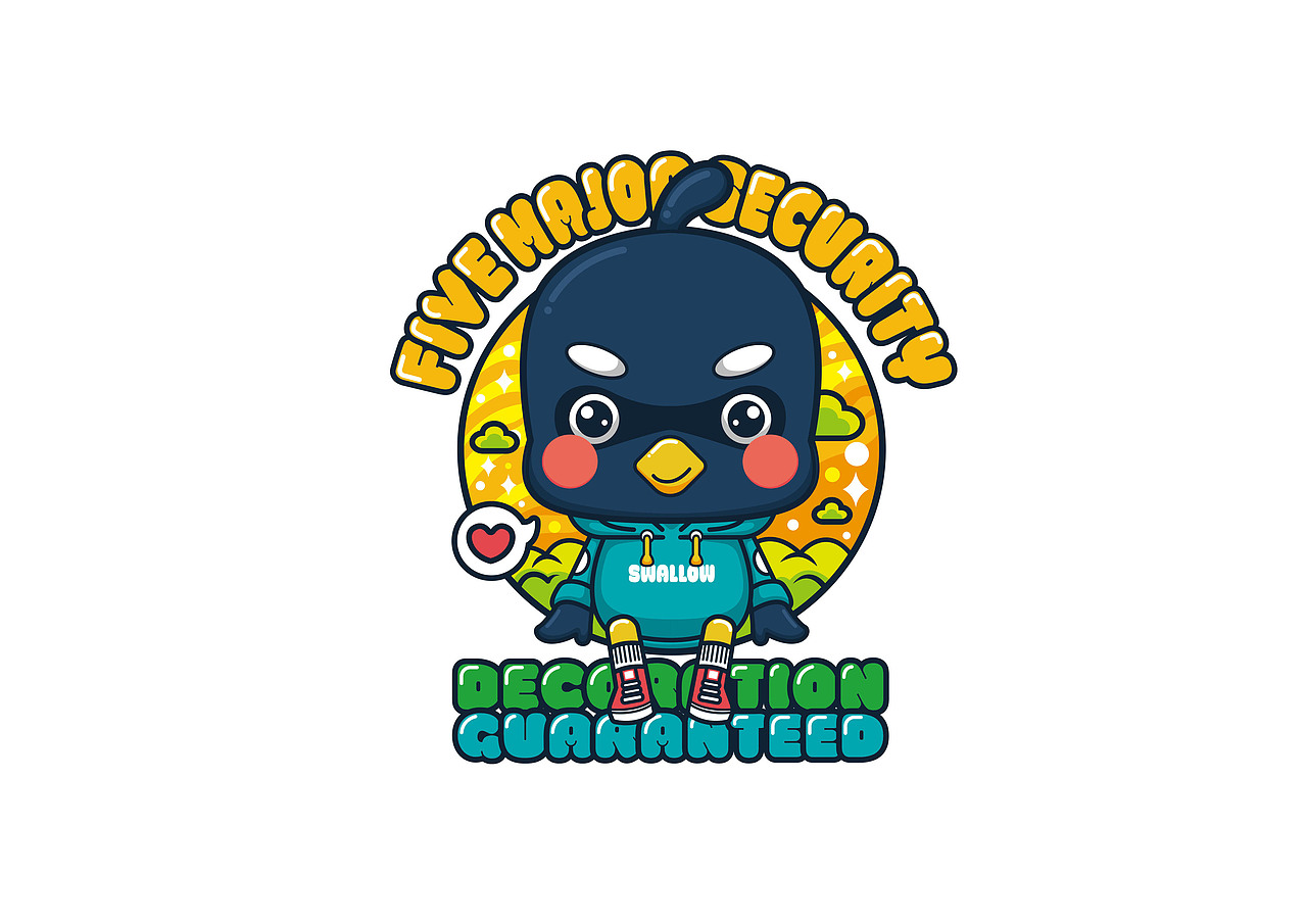 肥嘟嘟的小燕子!吉祥物"保保"卡通设计