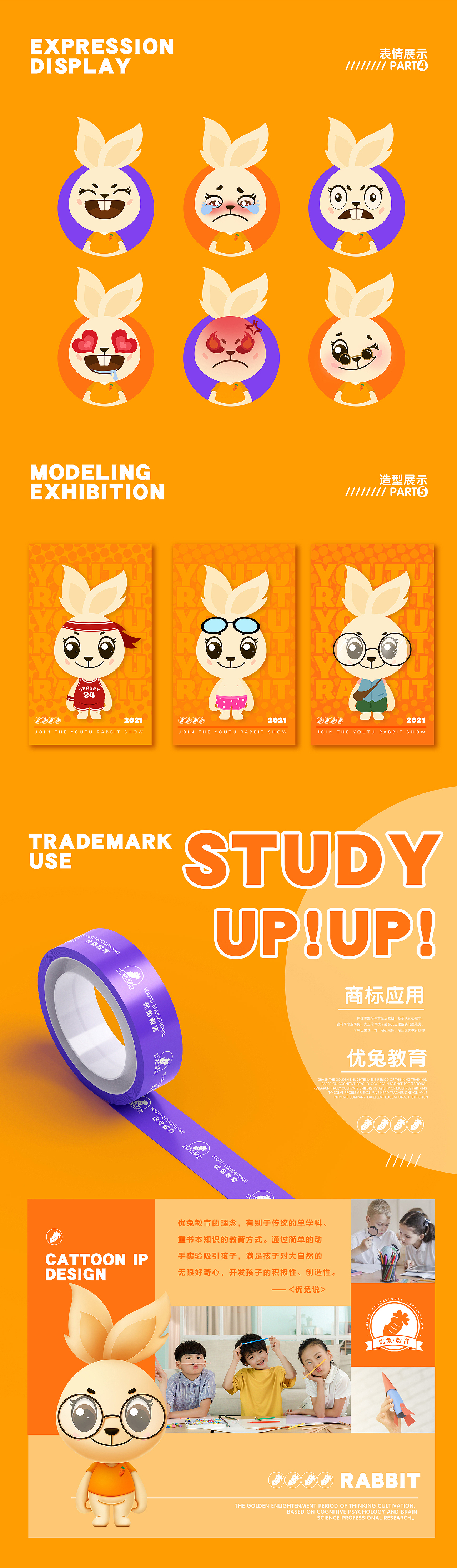 优兔卡通IP形象 少儿教育培训英语 吉祥物