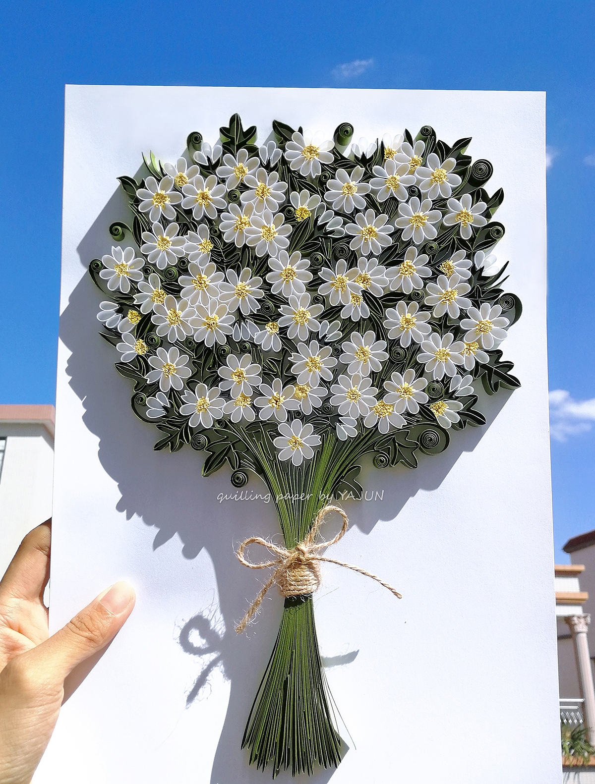 紙工藝——衍紙手工——小雛菊（圖ZMjE5MjkzMTM2） - 其他手工藝 - 站酷設計師YAJUN7原創(chuàng)素材 - 站酷ZCOOL