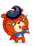 熊小弟动态表情第二弹（压缩包下载）（图ZMTI3Njc4ODg=） - 网络表情 - 站酷设计师爱龙余健原创素材 - 站酷ZCOOL