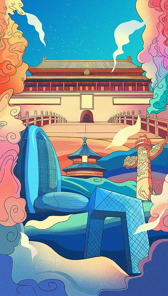 大美中国第一期h5地图及相关海报和元素