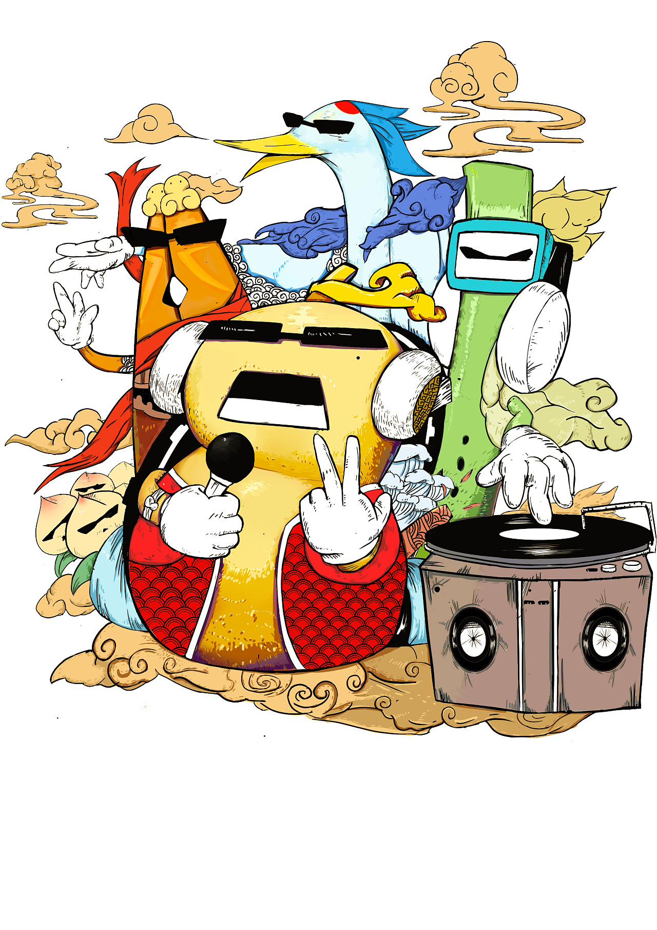 此间有神仙|插画|涂鸦/潮流|niya22 - 原创作品 - 站酷 (zcool)