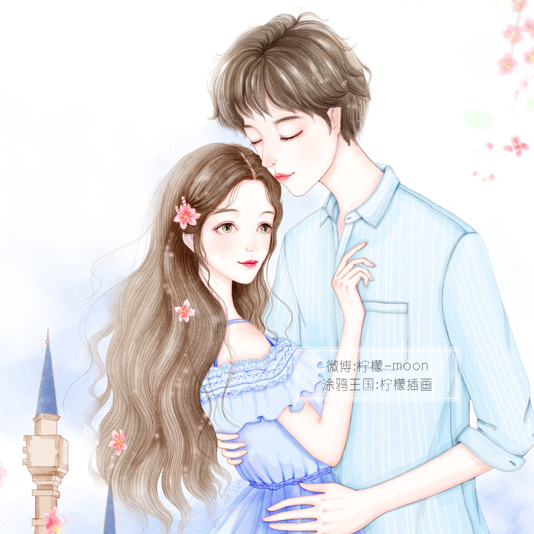 最近画的一些言情小说封面和内插~~|插画|商业插画|柠檬插画 - 原创