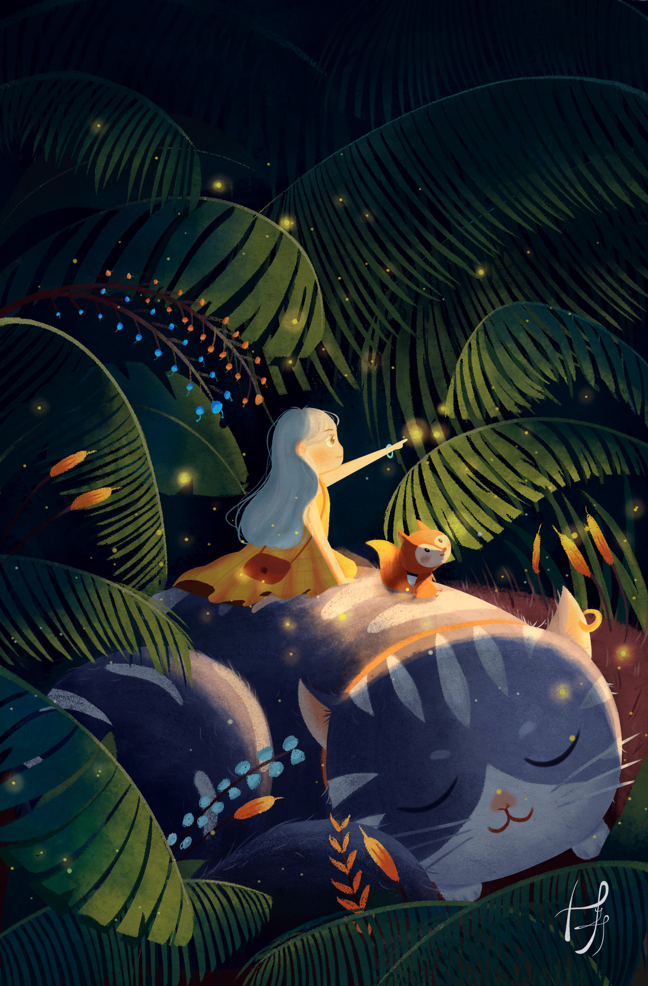 小女孩与小狐狸