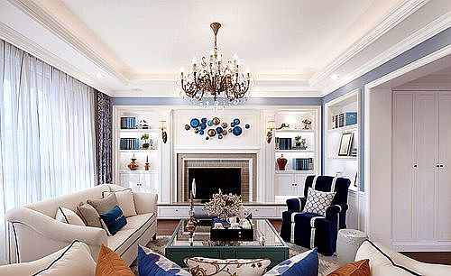 貴陽四層別墅裝修設(shè)計，地中海風格，獨棟別墅裝修案例（圖ZMTM4NDA0NjU2） - 家裝設(shè)計 - 站酷設(shè)計師貴陽紫蘋果裝飾原創(chuàng)素材 - 站酷ZCOOL