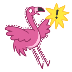 一只爱工作的火烈鸟，微信职场表情（图ZMTgwODEzMzU2） - 网络表情 - 站酷设计师shelly杨原创素材 - 站酷ZCOOL