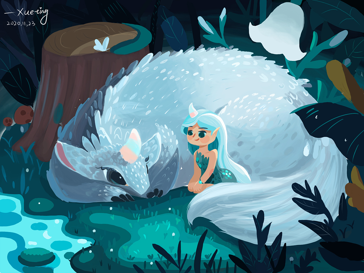 每日一画1123森林精灵