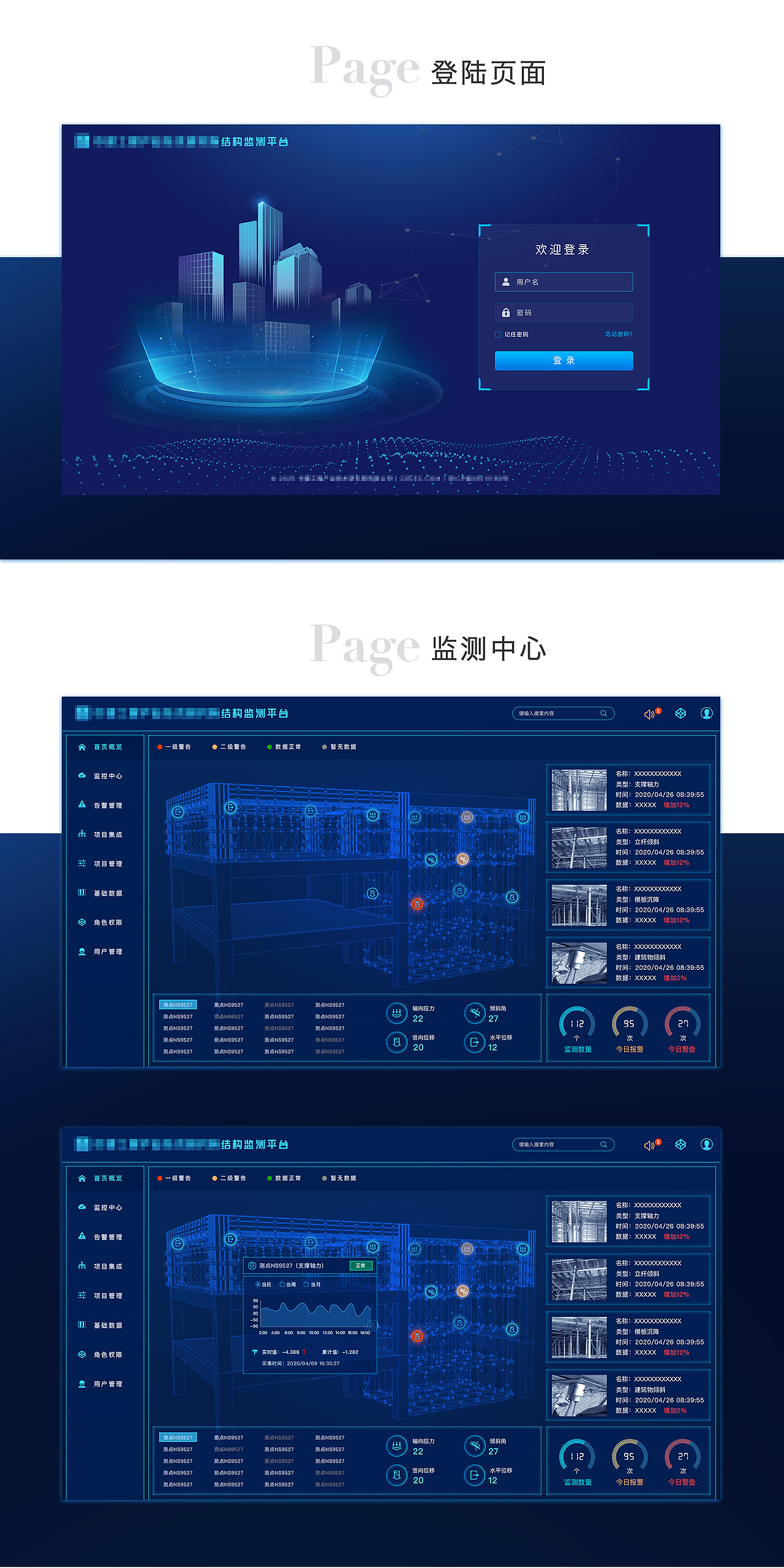 工程高支模、基坑、边坡、桥梁等自动化结构监测系统（图ZMjA5NTUyMjky） - 其他UI - 站酷设计师王小猛原创素材 - 站酷ZCOOL
