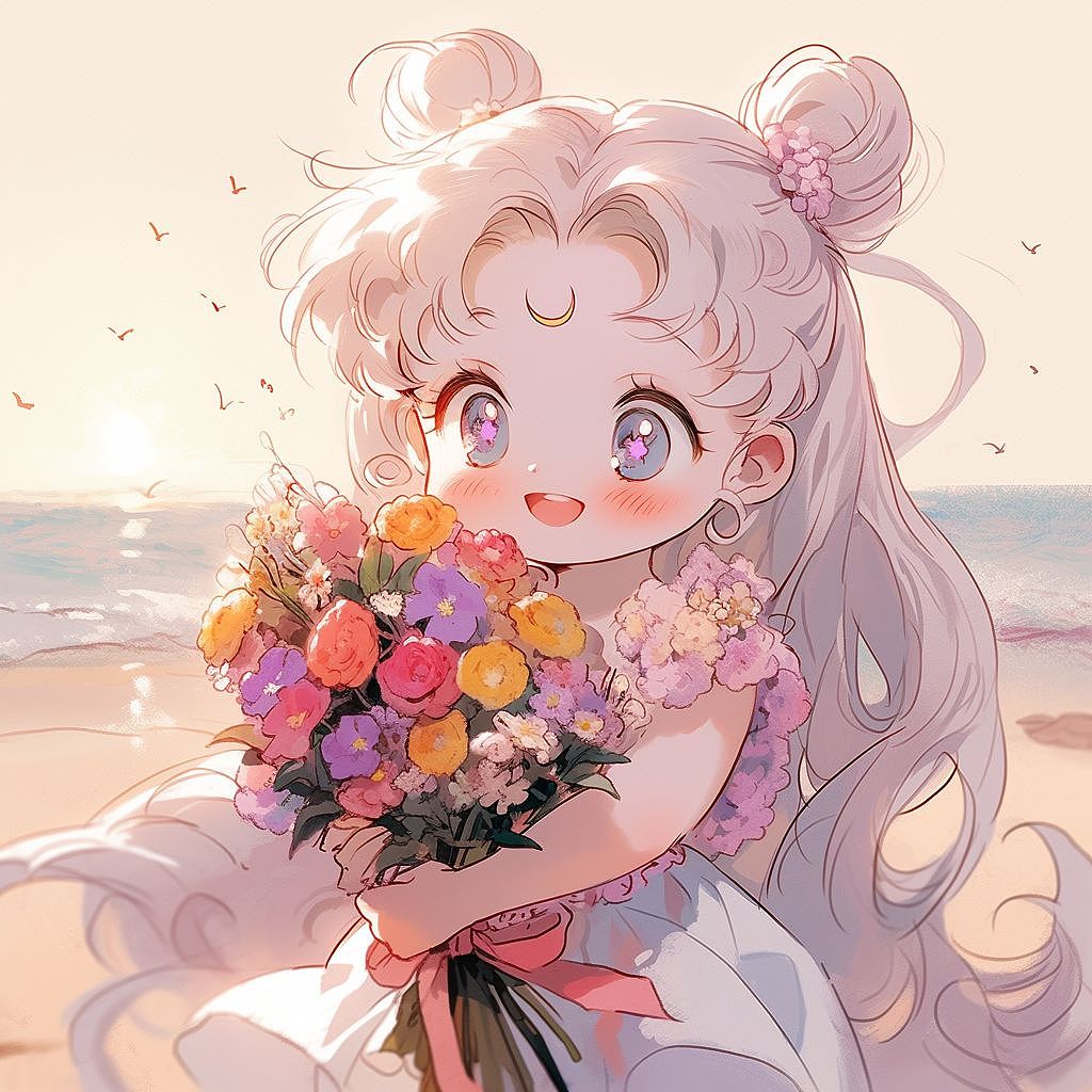 手捧花美少女（图ZMzQ3MDc2ODk2） - AI作品 - 站酷设计师Z910522602原创素材 - 站酷ZCOOL