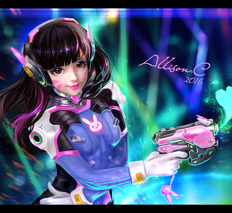 DVA爱你哟❤守望先锋（图ZNzExMTU2MTY=） - 商业插画 - 站酷设计师AllisonC様原创素材 - 站酷ZCOOL