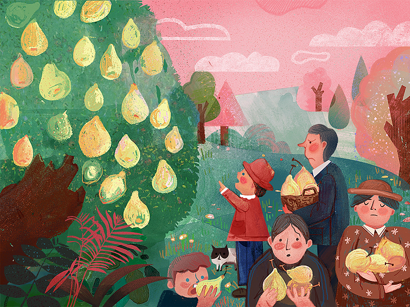 绘本-瞬间 未来的甜果(图ZODAxMzc4OTI=) - 商业插画 - 站酷设计师D雄_原创素材 - 站酷ZCOOL