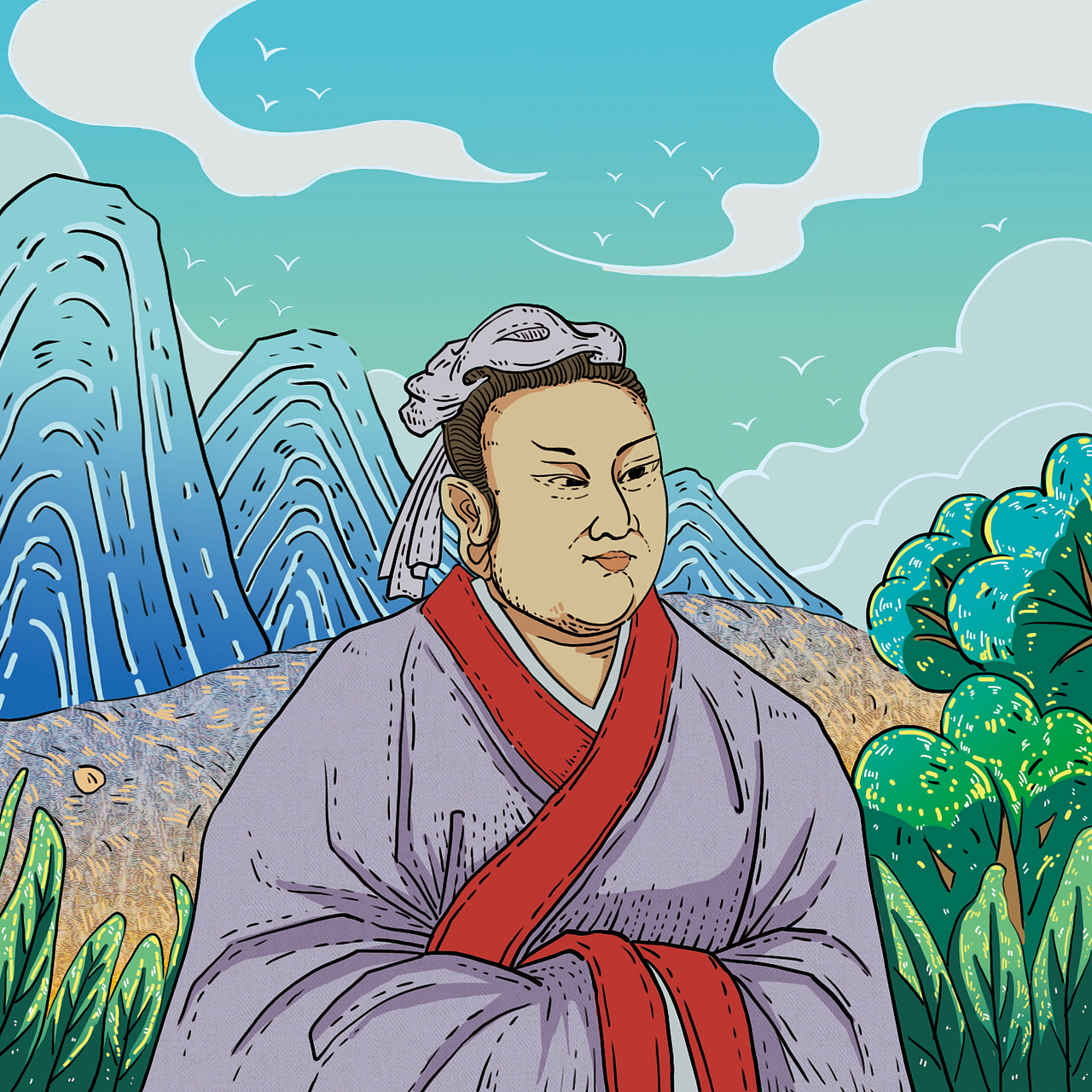 山东宁阳插画（图ZMzc0MjUwMzc2） - 商业插画 - 站酷设计师郑皖原创素材 - 站酷ZCOOL