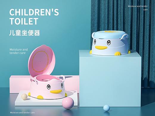 母婴儿童品牌视觉首页详情页设计婴幼儿座便器巾视频 