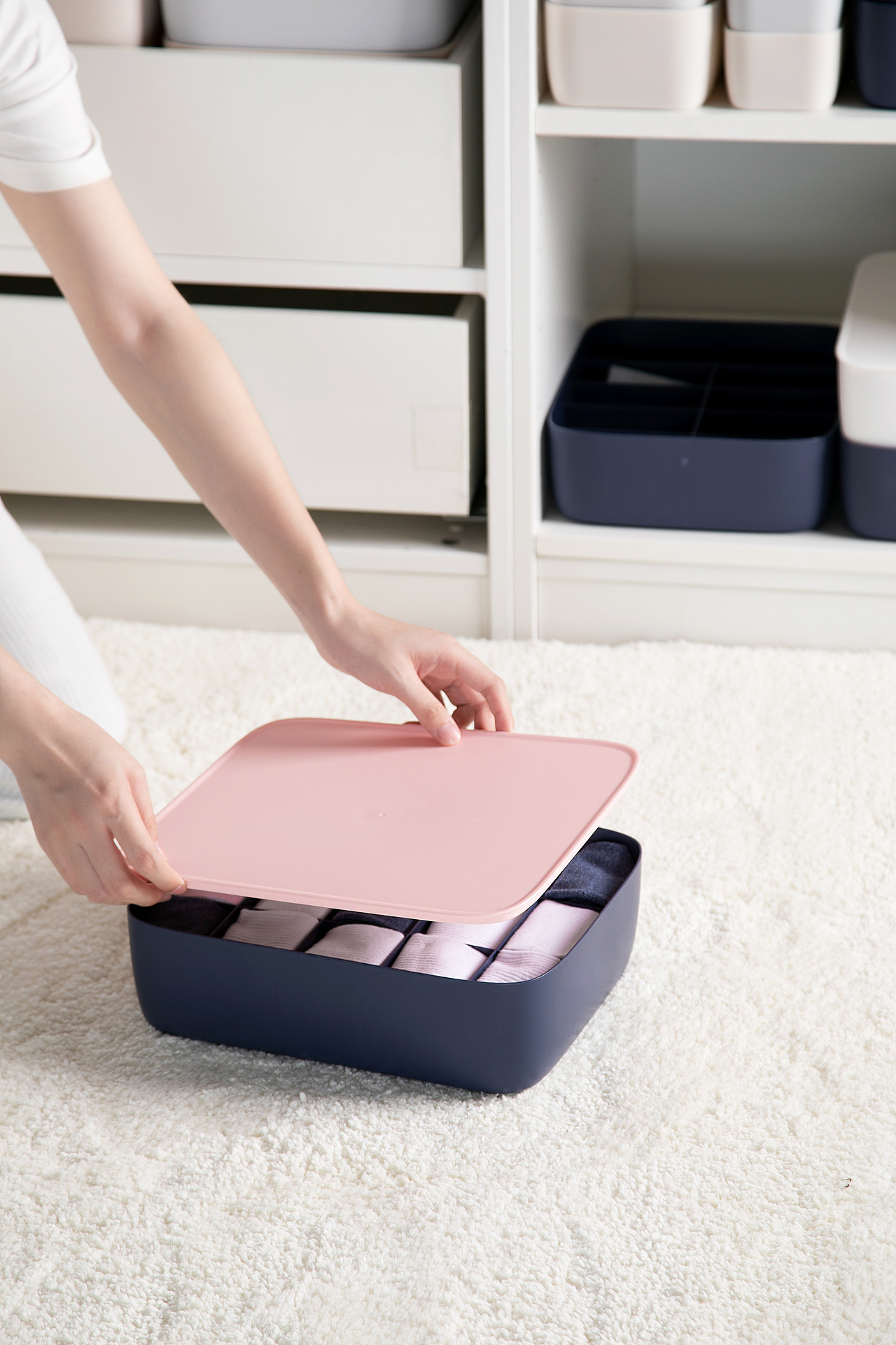 内衣袜子收纳盒拍摄