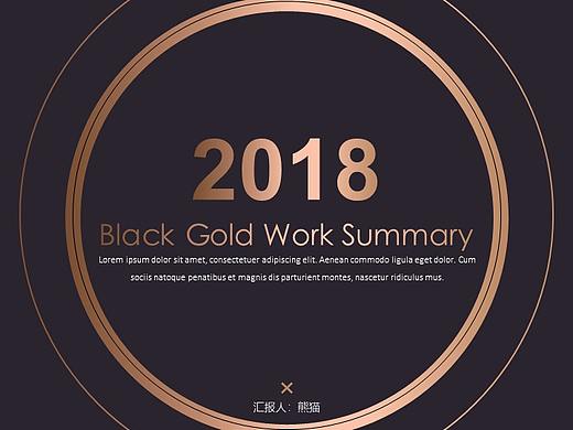 【欧美网页】高端黑金网页版式工作总结汇报9