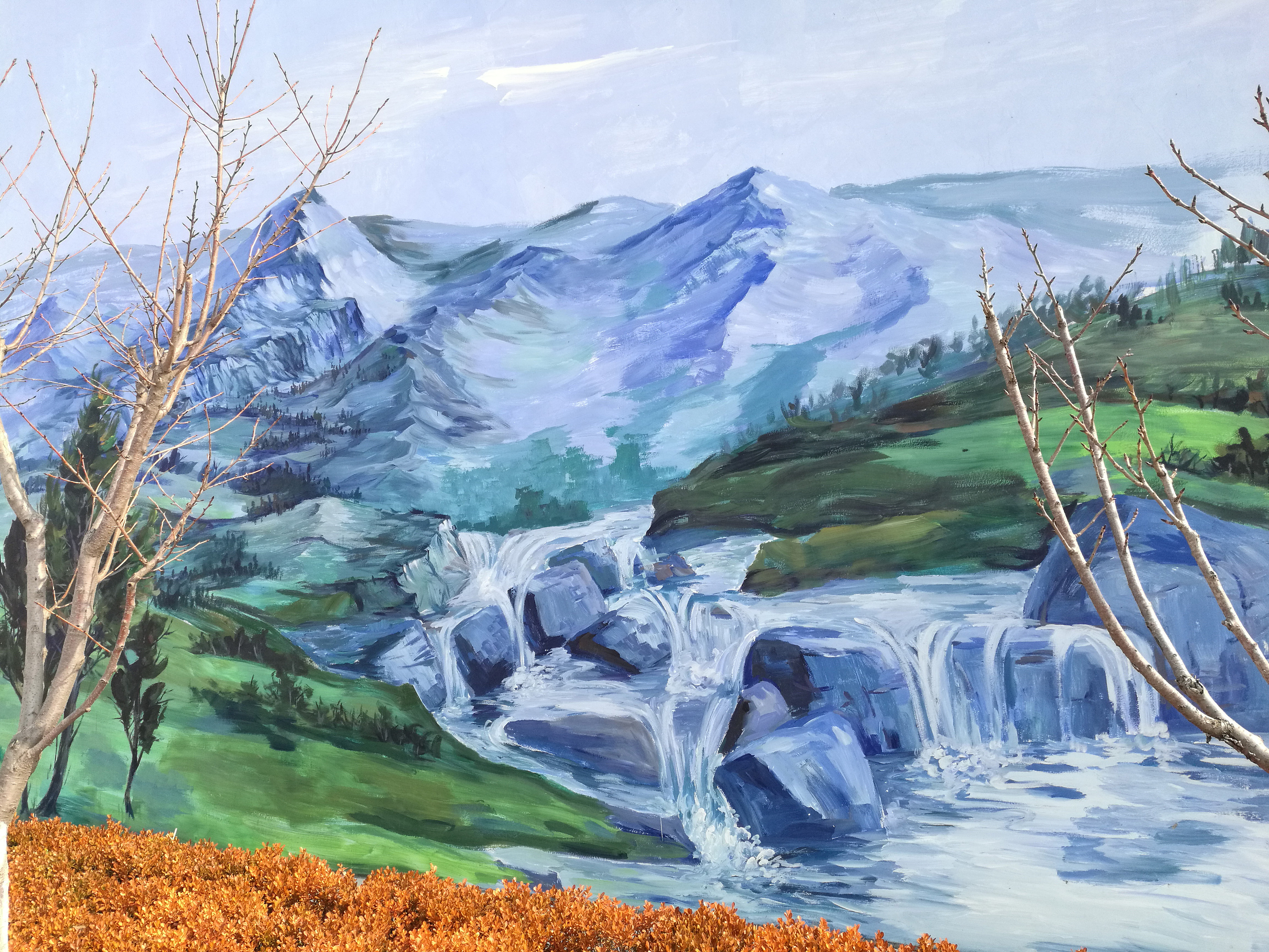 自来水厂墙绘案例|纯艺术|油画|80三点一线 - 原创作品 - 站酷 (zcool