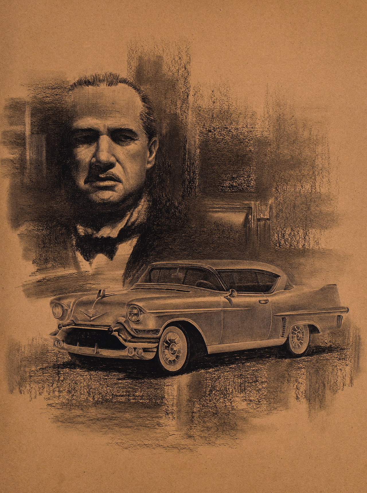 古典的味道，牛皮纸的素描（图ZMTc1NDM2Mjg4） - 商业插画 - 站酷设计师只会画车的男孩原创素材 - 站酷ZCOOL