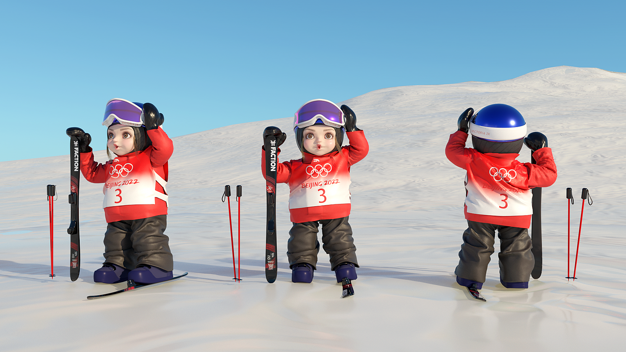 3D设计 | "谷"灵精怪谷爱凌 | 2022冬奧會（图ZMjkwNjk1NDYw） - 人物/生物 - 站酷设计师VictoriaSuen原创素材 - 站酷ZCOOL