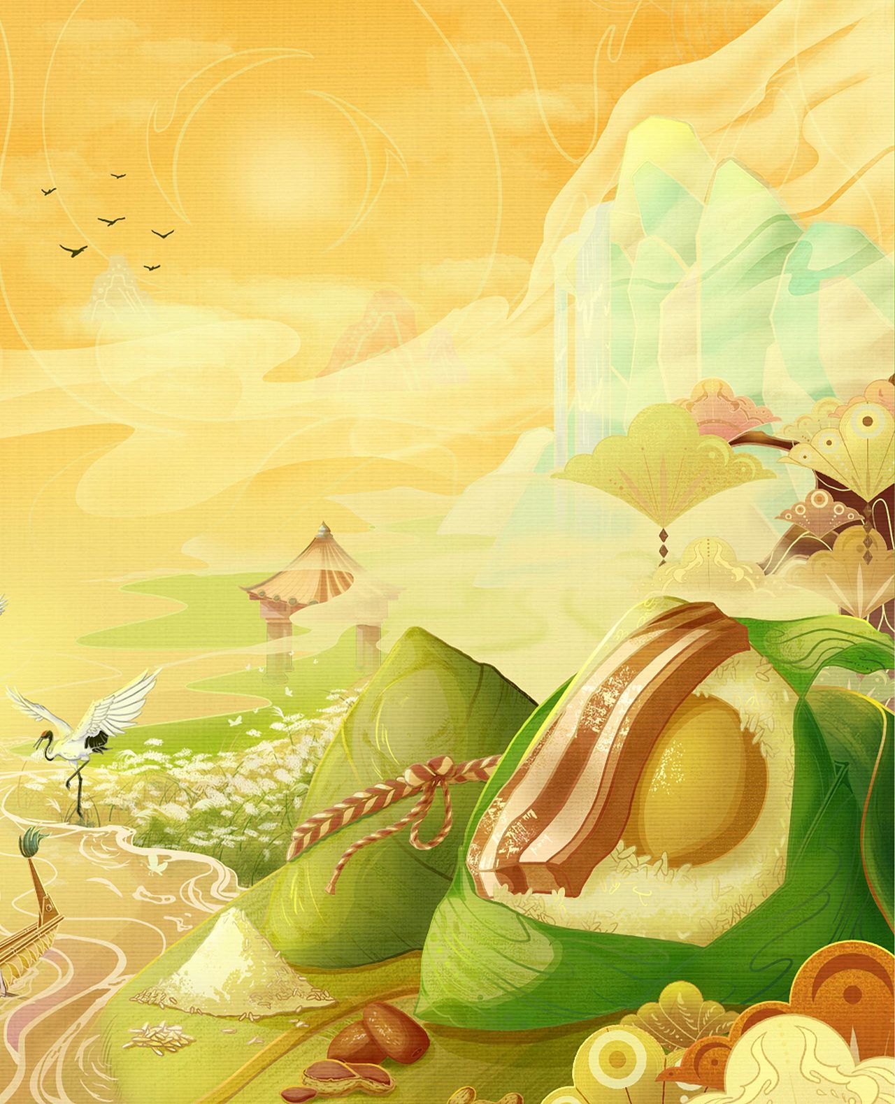 端午安康-端午节包装、插画设计