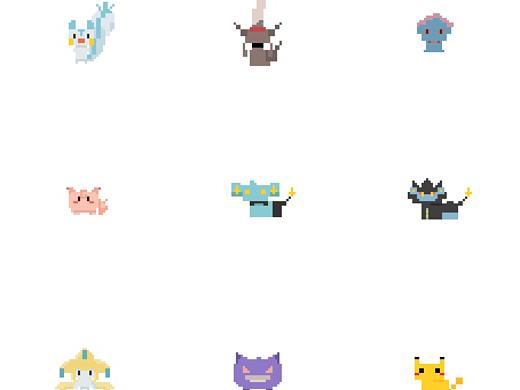 PokemonGo精灵宝可梦像素画