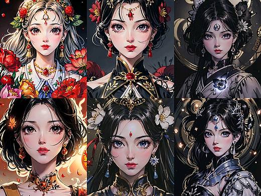 AI绘画－水墨漫风美人