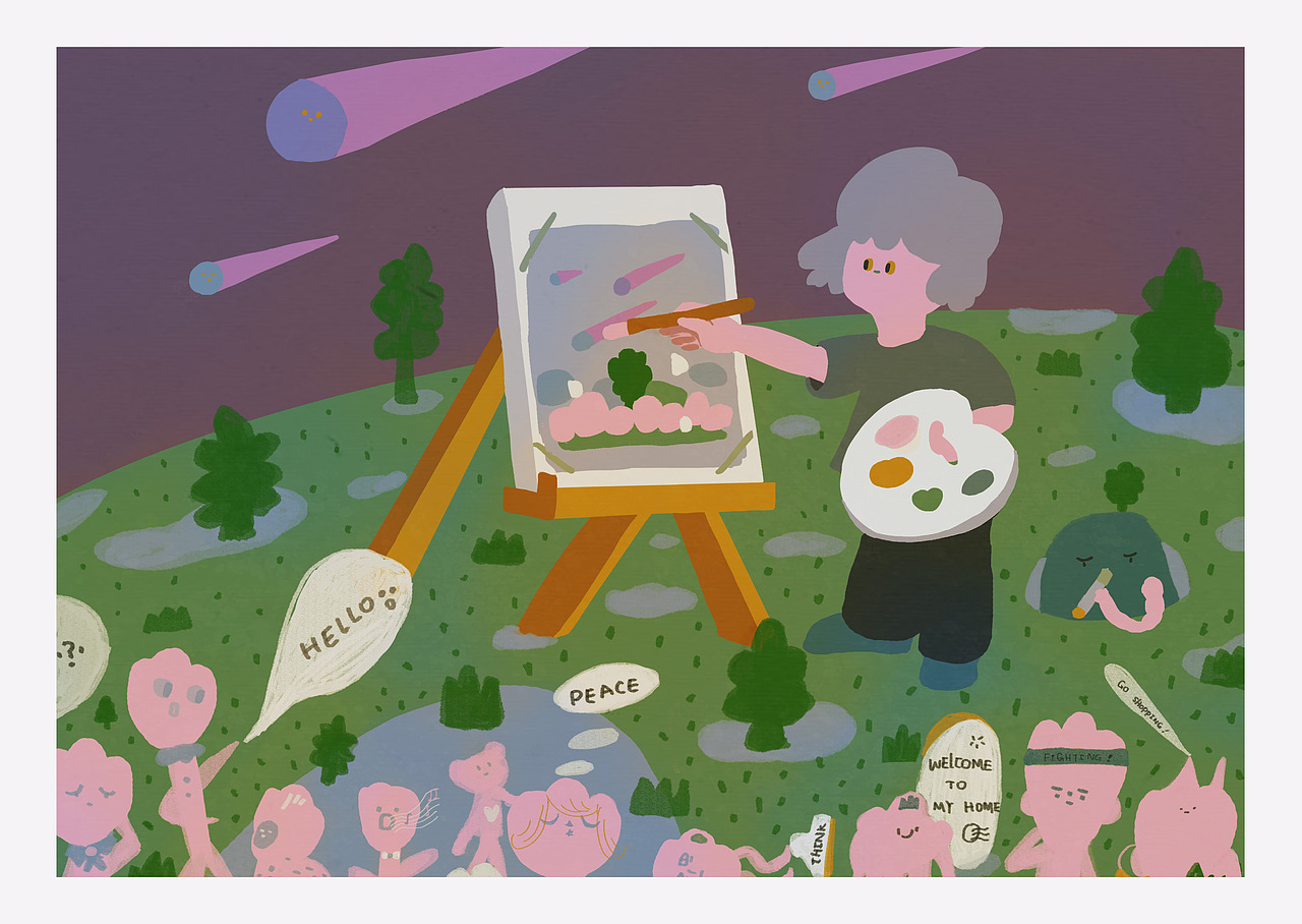 2021年终总结（图ZMjkwMzE3NDI0） - 艺术插画 - 站酷设计师卷卷upupup原创素材 - 站酷ZCOOL