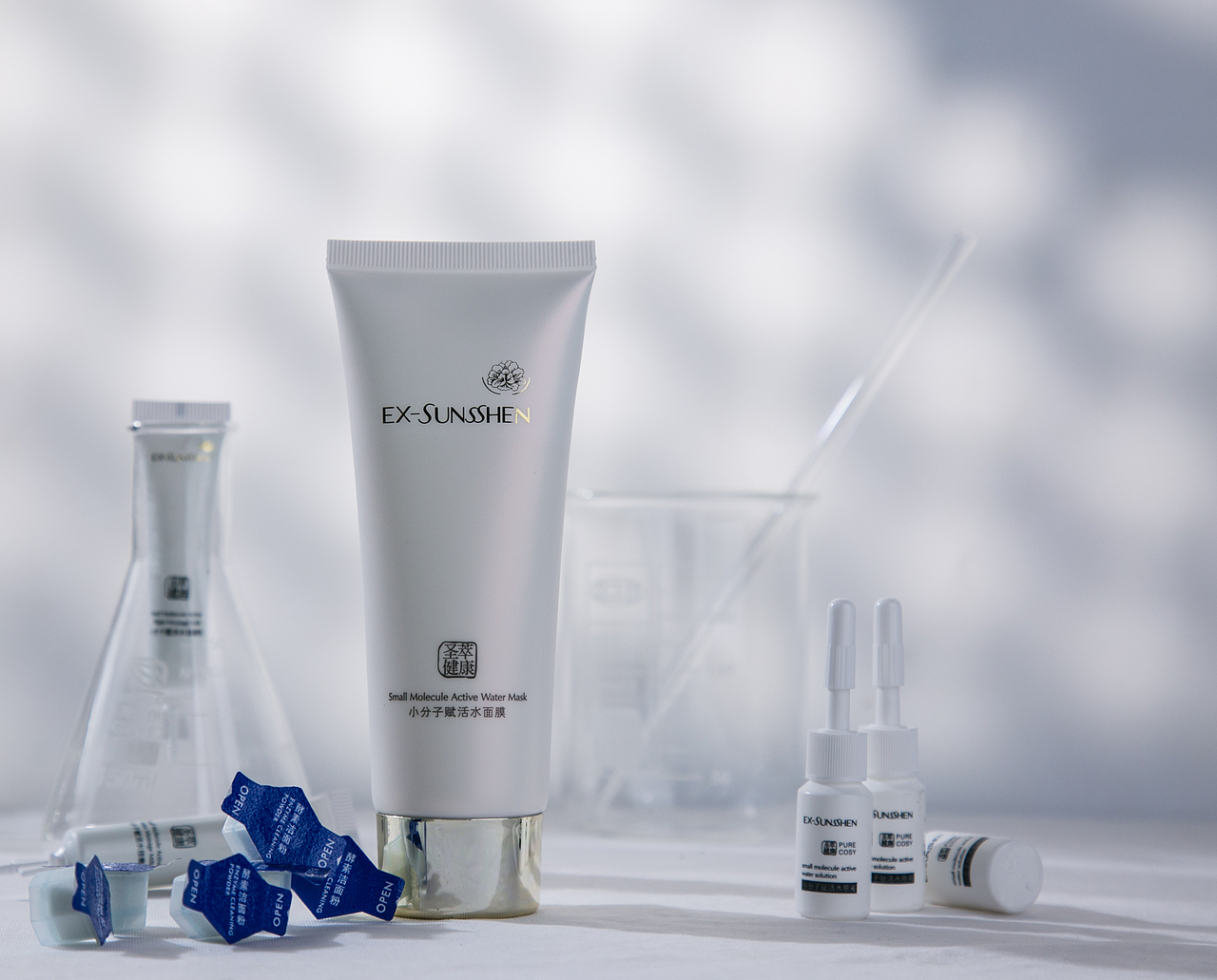 护肤品套盒摄影