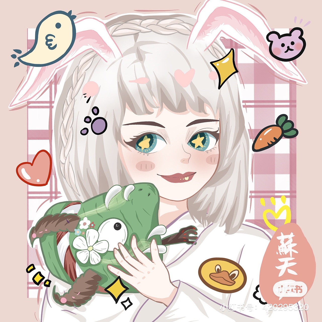 卡通头像稿子（图ZMjU5MDE1NDg4） - 创作习作 - 站酷设计师苏小天儿原创素材 - 站酷ZCOOL