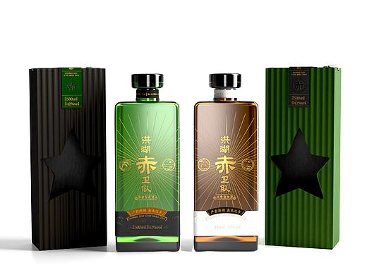 洪湖赤卫队酒包装设计