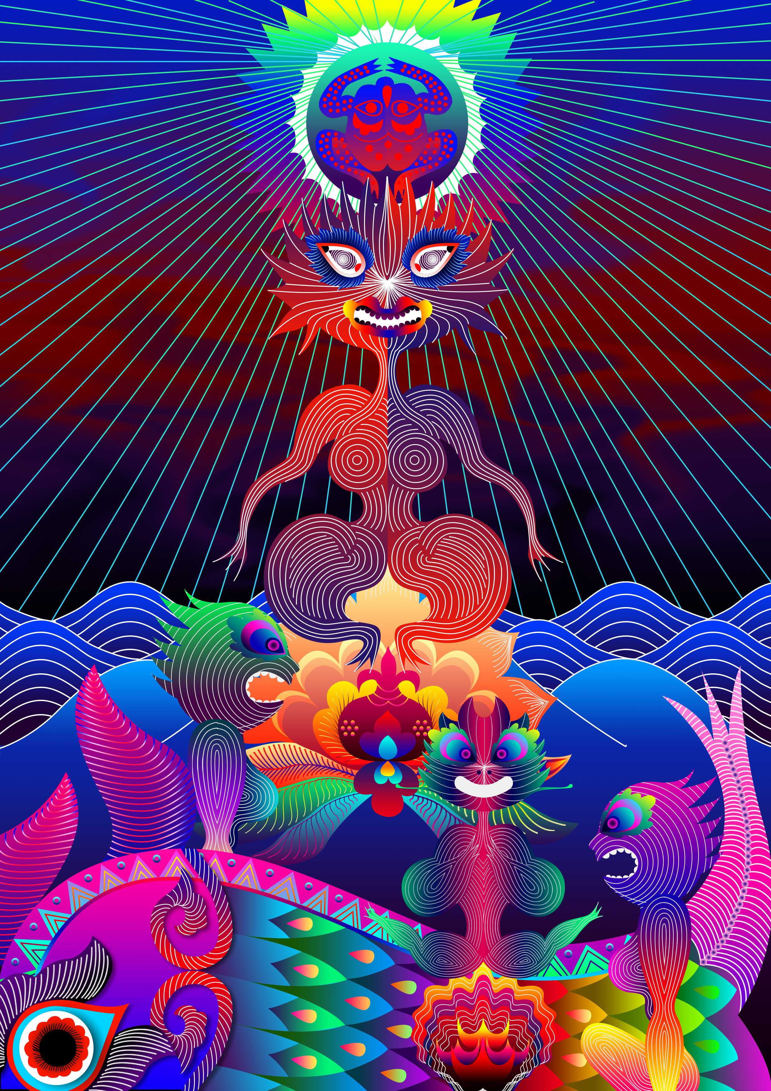 非物质文化遗产项目—安塞民间绘画视觉创新 插画系列