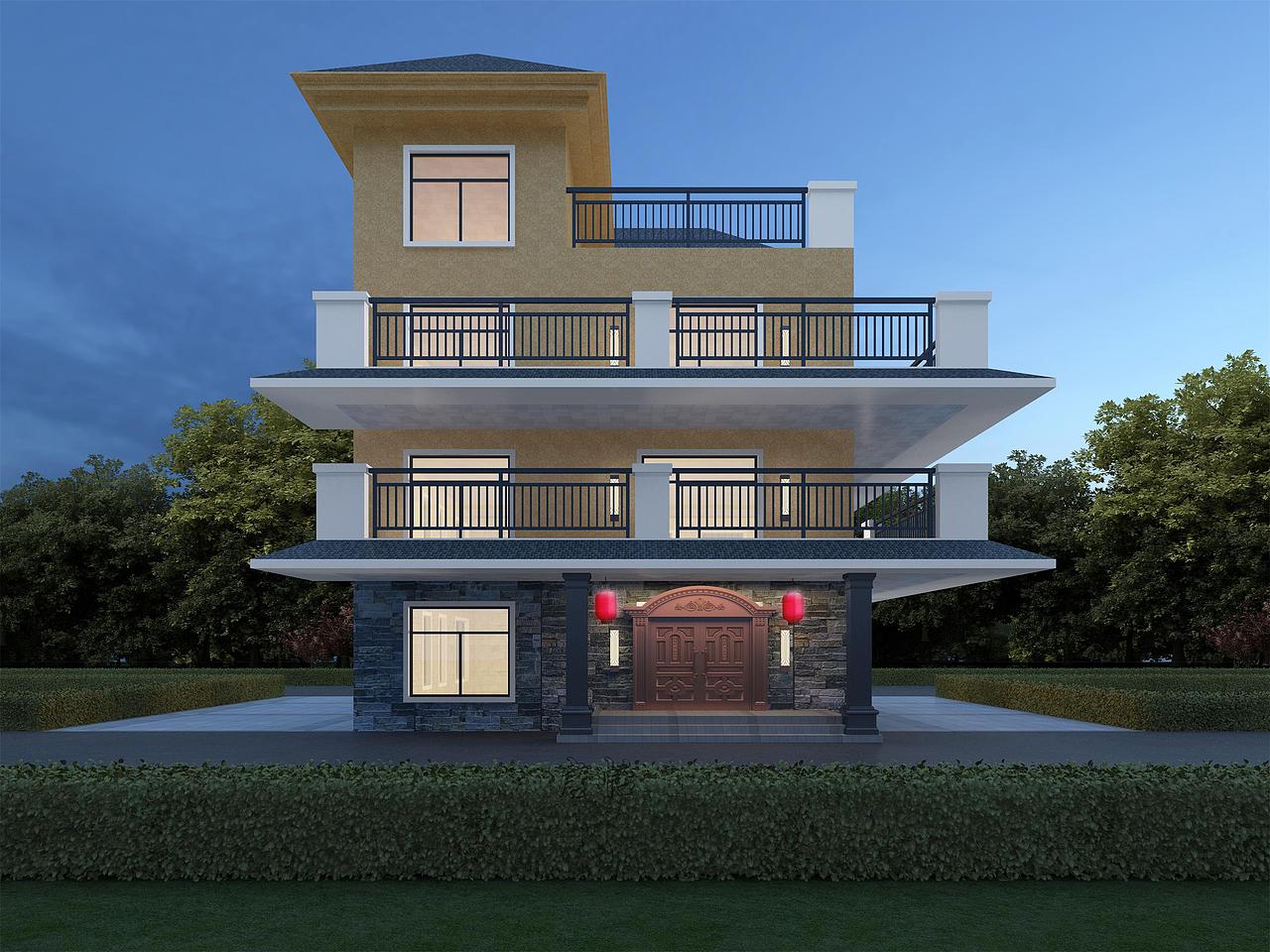 别墅外立面效果图赏析