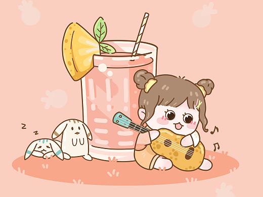 可爱少女插画