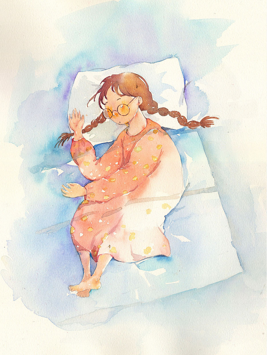 春困少女（图ZMzE5NTQwOTI=） - 商业插画 - 站酷设计师森森的孤独君v原创素材 - 站酷ZCOOL