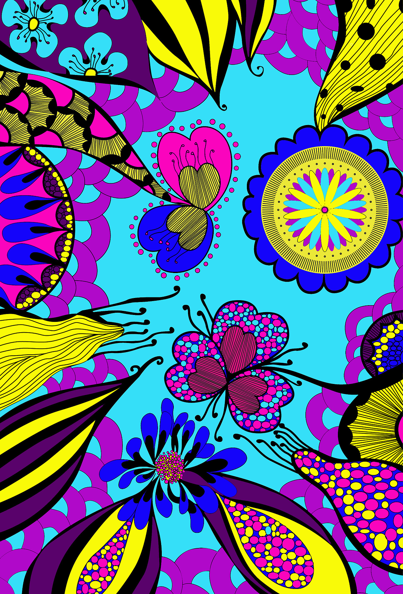 平面色彩构成插画