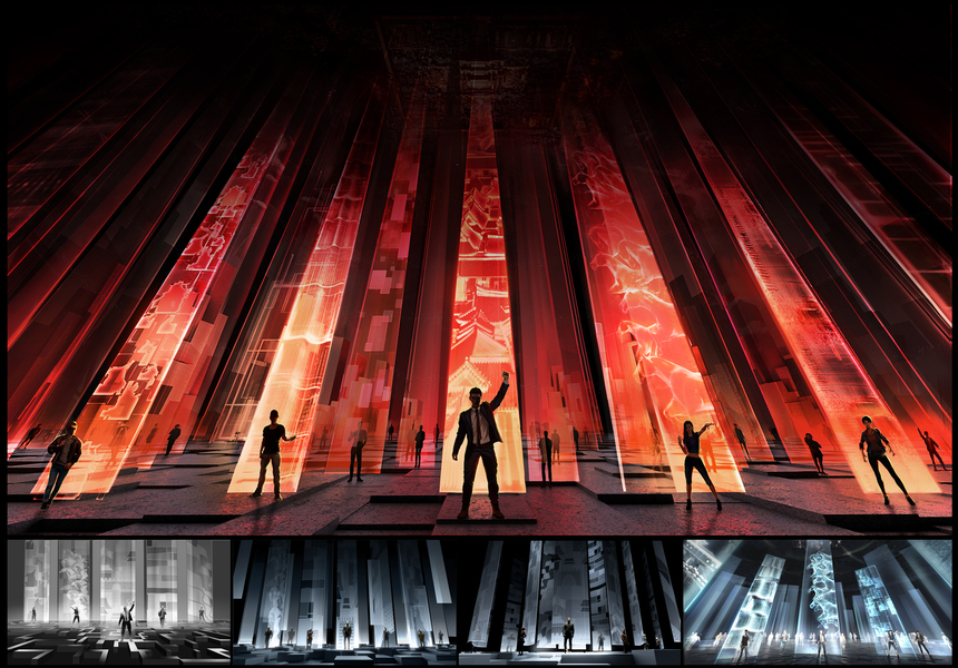 游戏角色场景插画