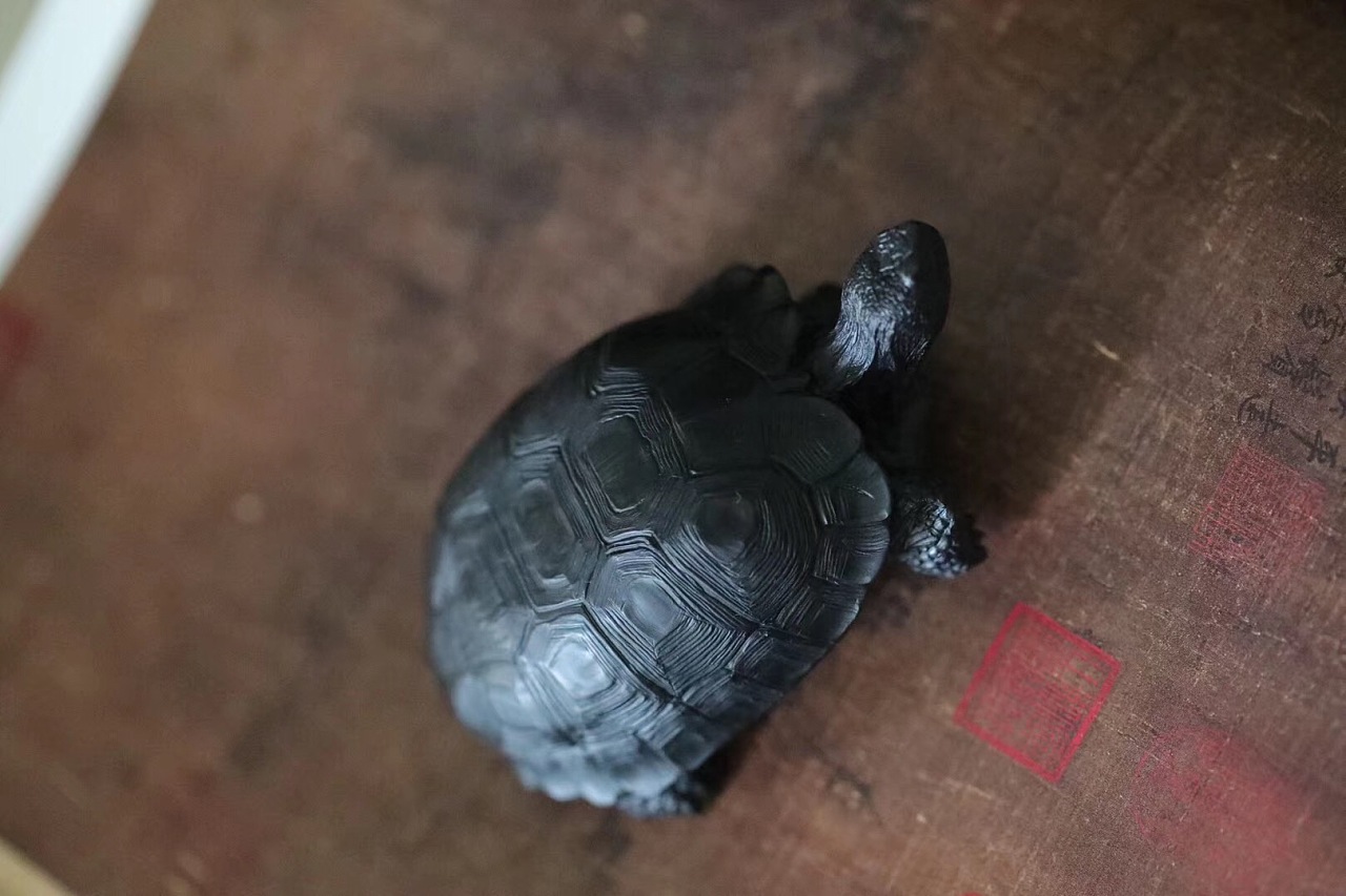 秋坞居新墨龟石雕寿山石雕乌龟陆龟