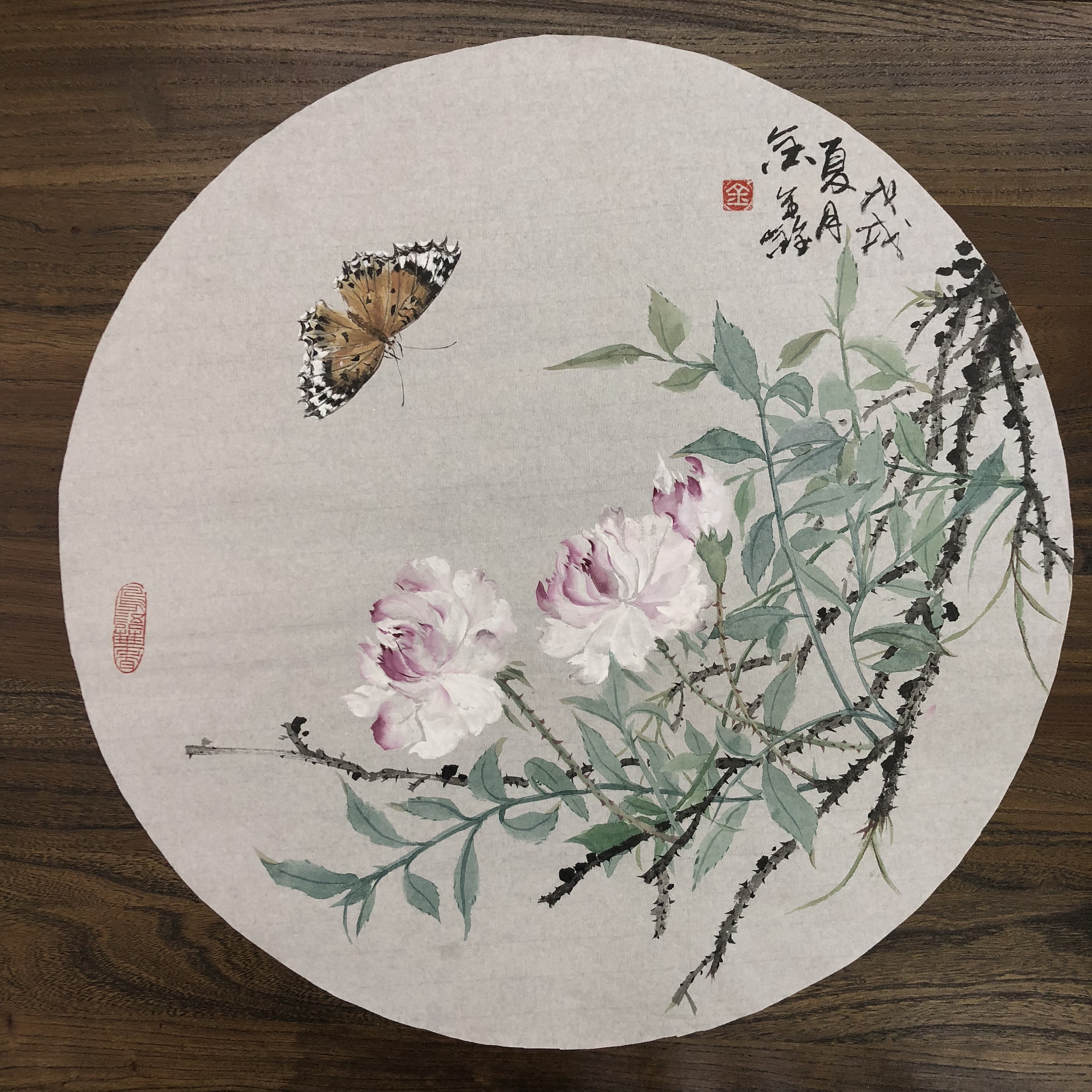 国画小品《蝴蝶》