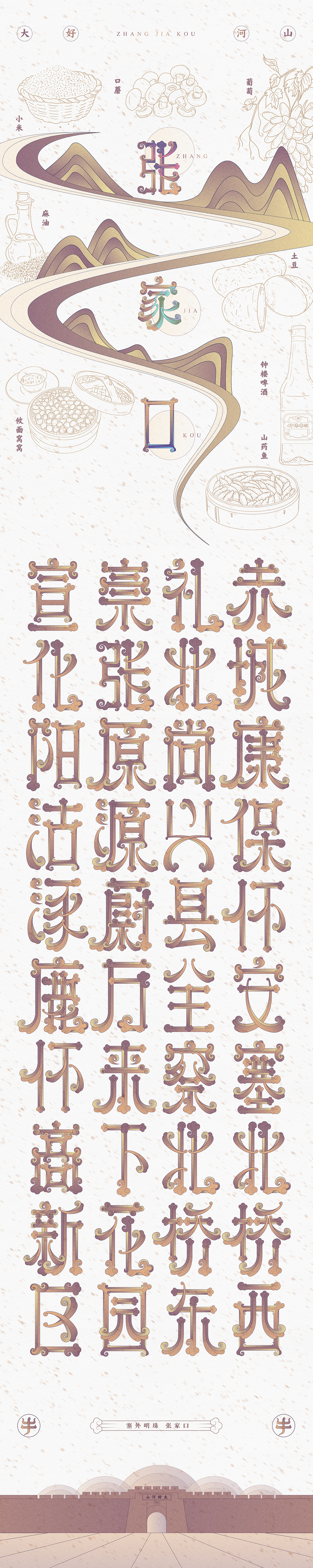 张家口地名字体设计第三集完结（图ZMjQzNzg2MjY4） - 字体/字形 - 站酷设计师北京见東品牌策划原创素材 - 站酷ZCOOL