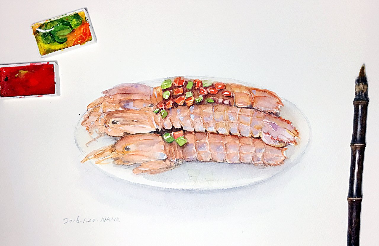 皮皮虾|纯艺术|绘画|娜娜贝_原创作品-站酷zcool