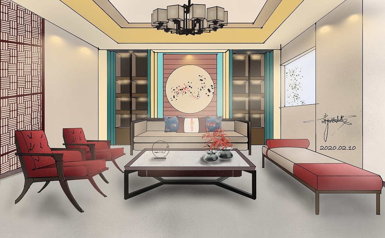 室内设计手绘作品（图ZMTk1NjU5NzY4） - 家装设计 - 站酷设计师夜雨聲煩原创素材 - 站酷ZCOOL