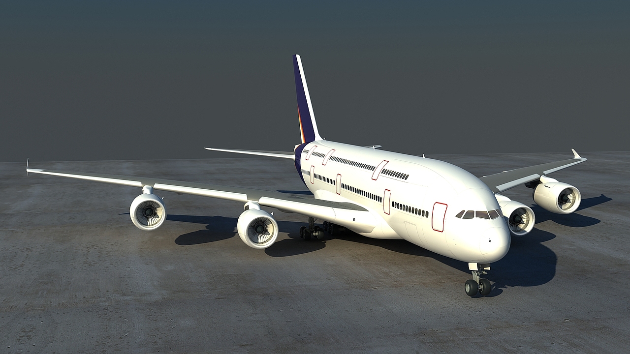 一组飞机的渲染图