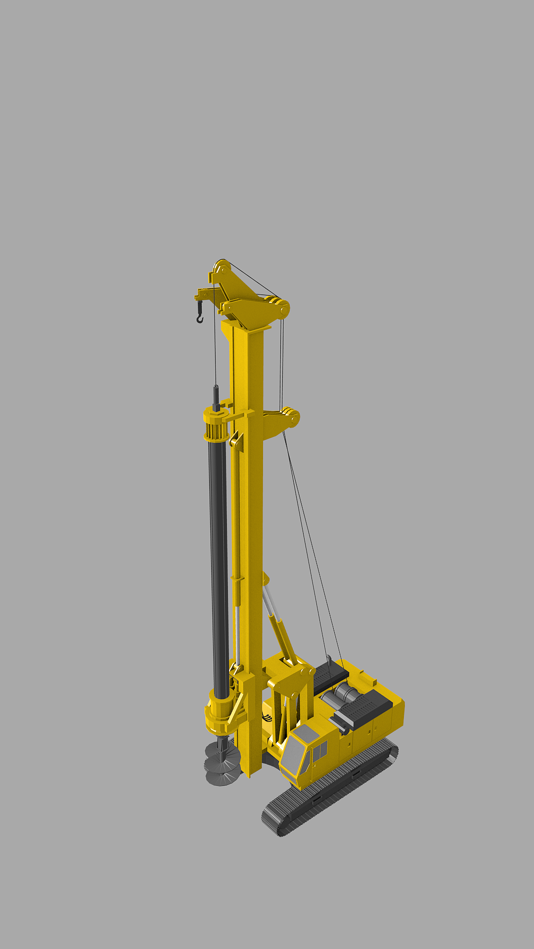 旋挖钻打桩机三维模型