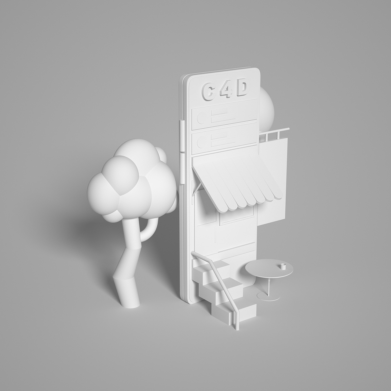 练习 | C4D学习作品 × 场景建模/OC渲染